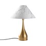 Opviq Luna - Lámpara de mesa Dorado y Blanco